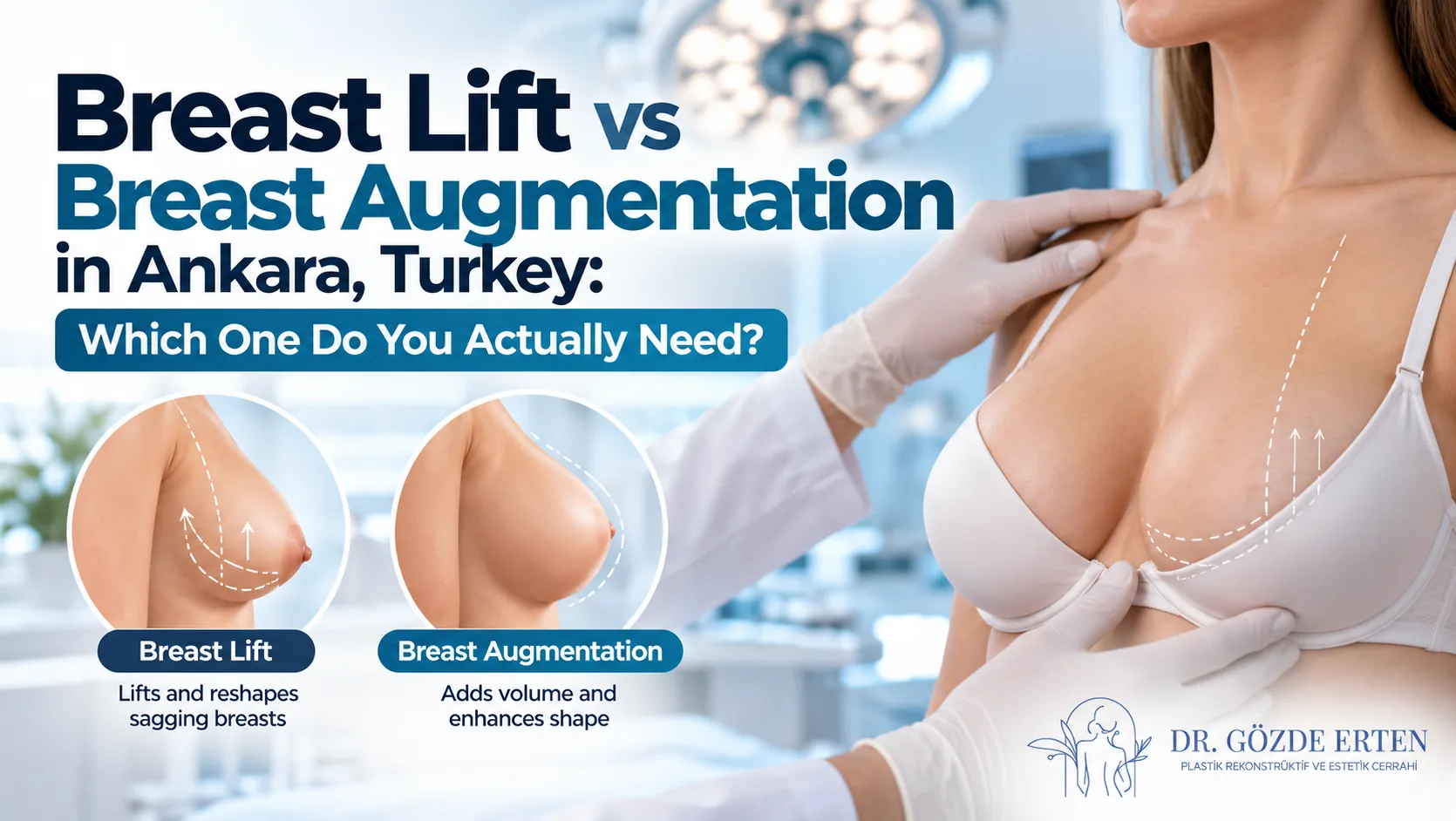Breast lift vs breast augmentation in Ankara, Turkey